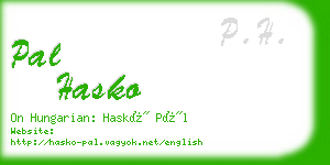 pal hasko business card